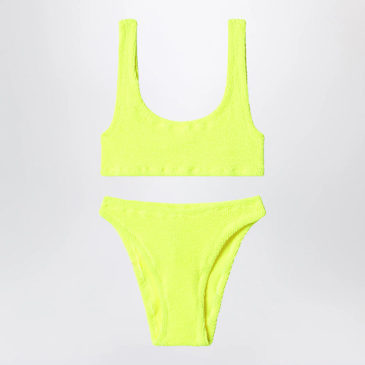 MC2 Saint Barth - Baker bikini in neon yellow crinkle fabric