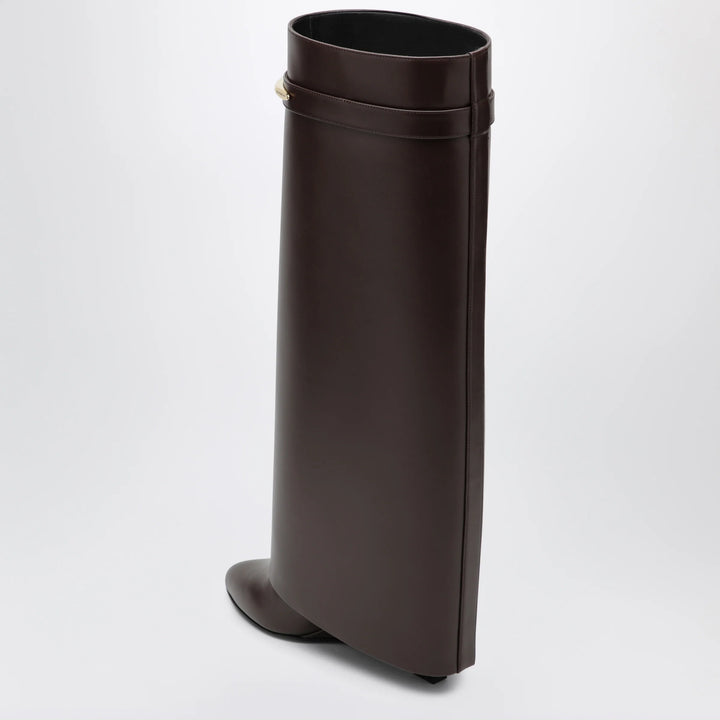 Givenchy - Shark Pinch leather boots in ebony brown