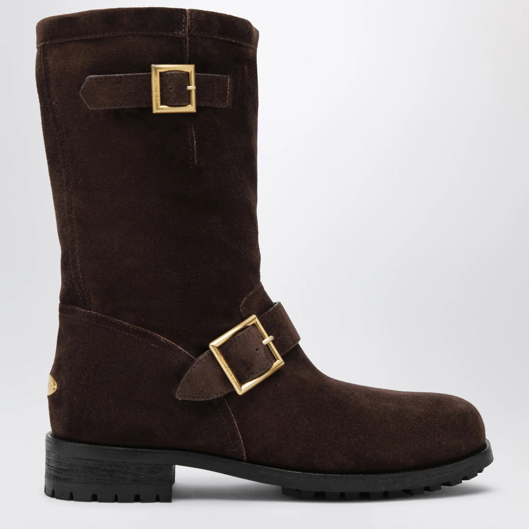 Jimmy Choo - Chocolate suede biker boots