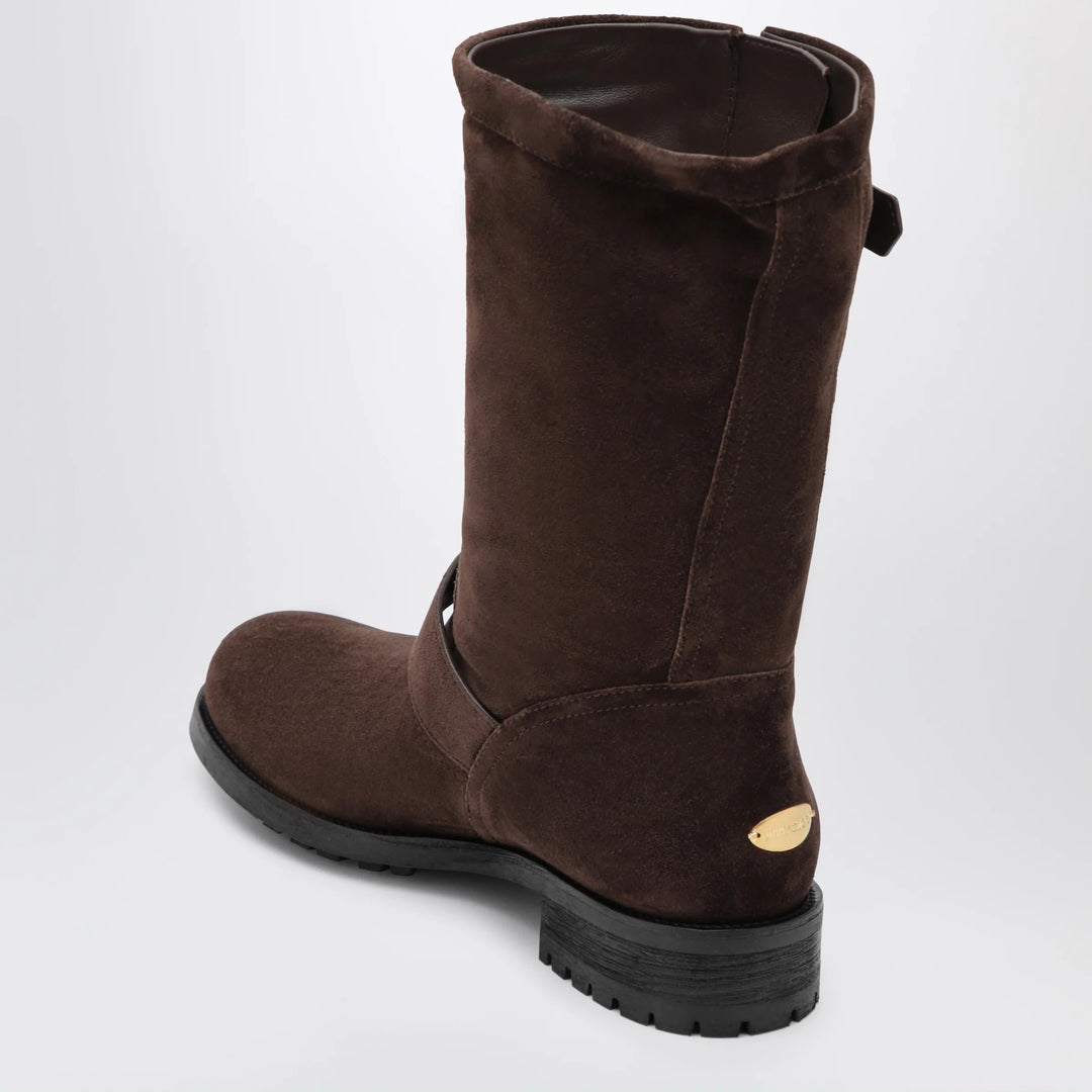 Jimmy Choo - Chocolate suede biker boots