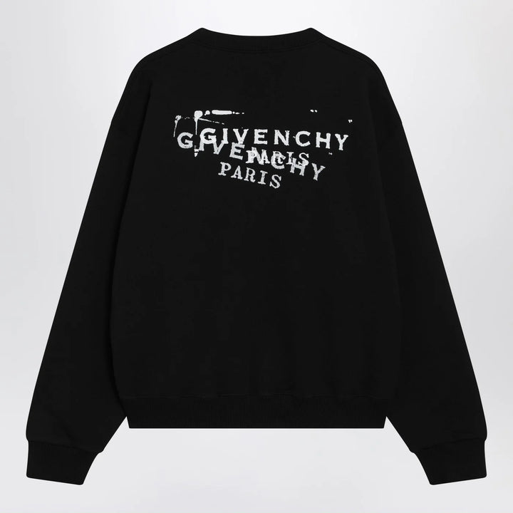 Givenchy - Black brushed cotton sweatshirt with logo