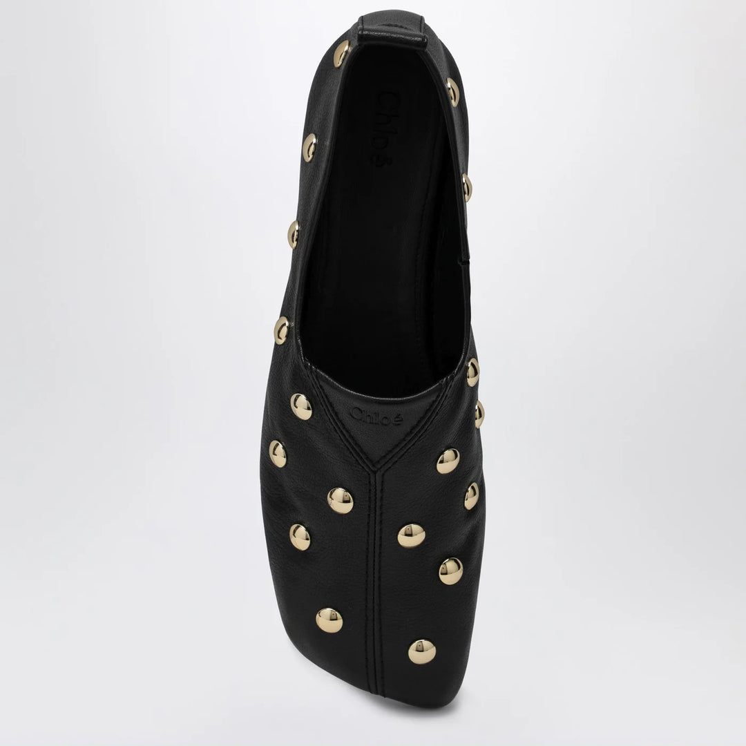 Chloé - Black Rita ballerinas in studded leather