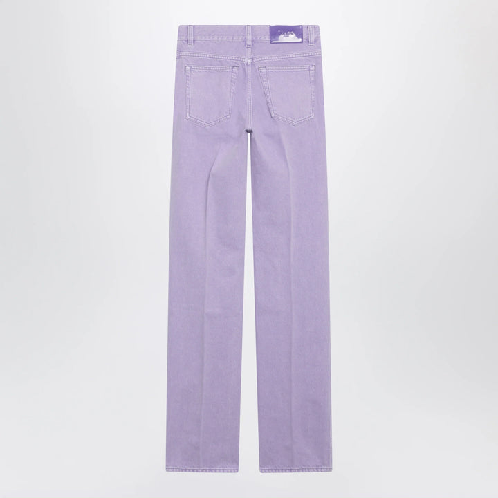 Chloé - Straight jeans in lavender organic cotton denim