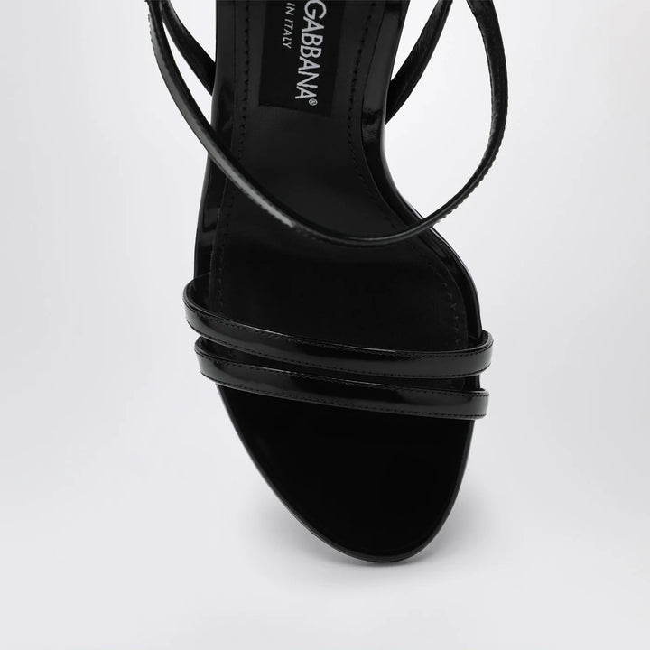 Dolce&amp;Gabbana - Black polished calf leather sandals