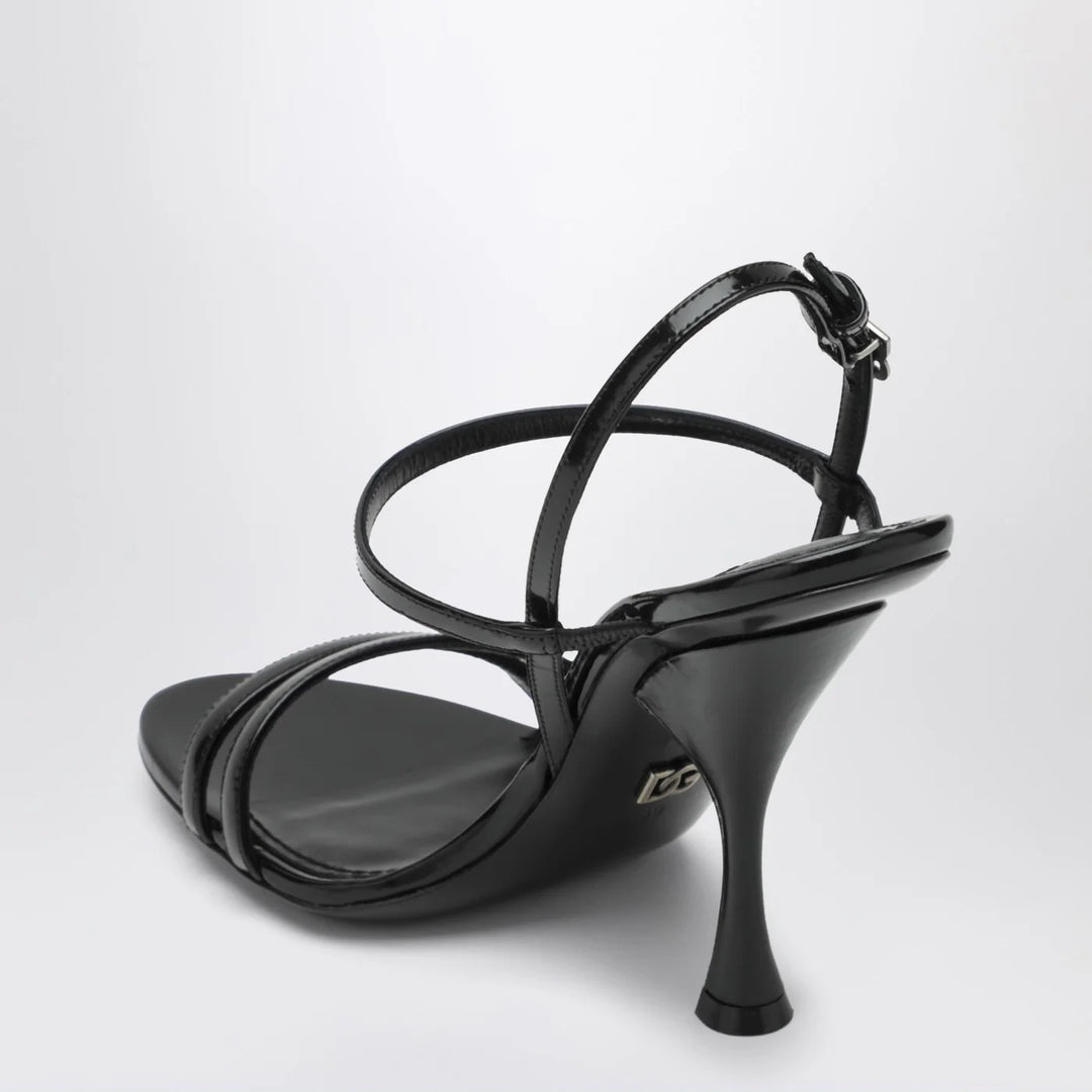 Dolce&amp;Gabbana - Black polished calf leather sandals