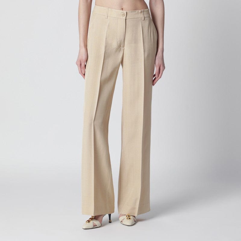 Pants P.A.R.O.S.H. - Champagne-colored viscose trousers - S Brand