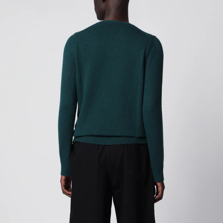 Drumohr - Dark green cashmere crew-neck sweater