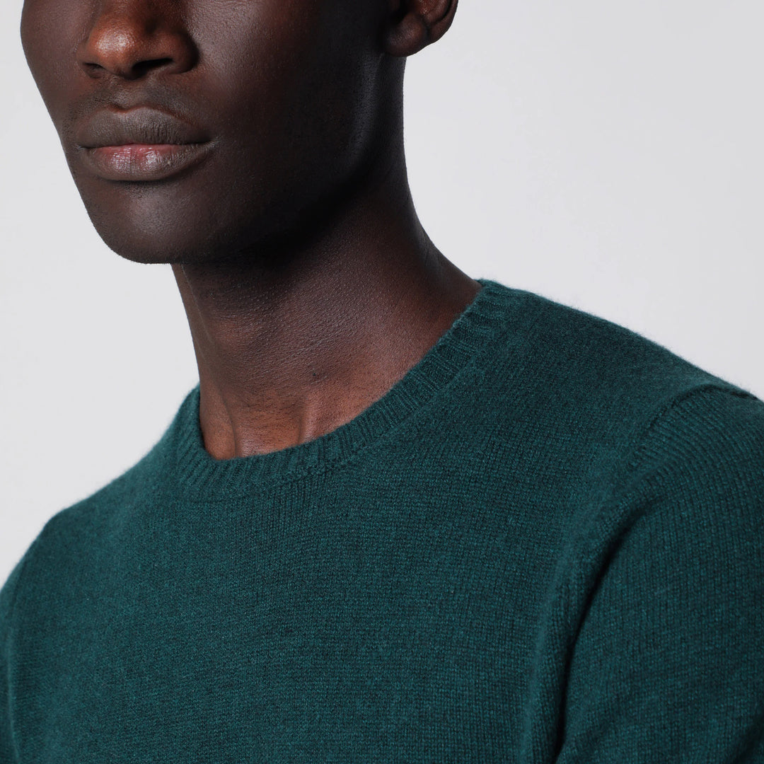 Drumohr - Dark green cashmere crew-neck sweater