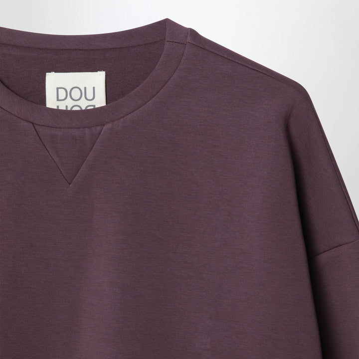 Douuod - Plum cotton sweatshirt