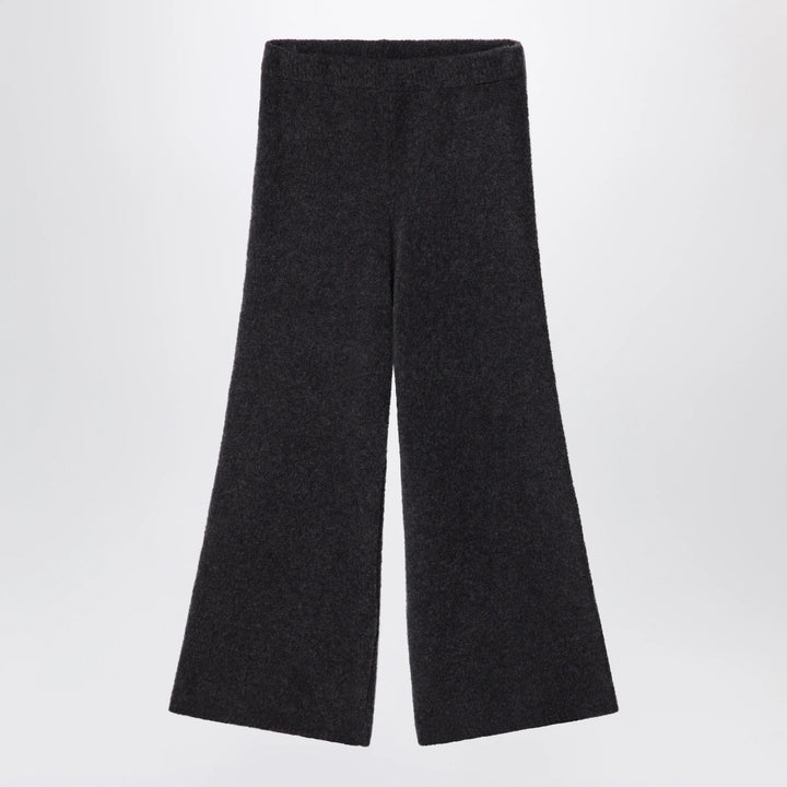 Douuod - Ebony brown bouclé knit trousers