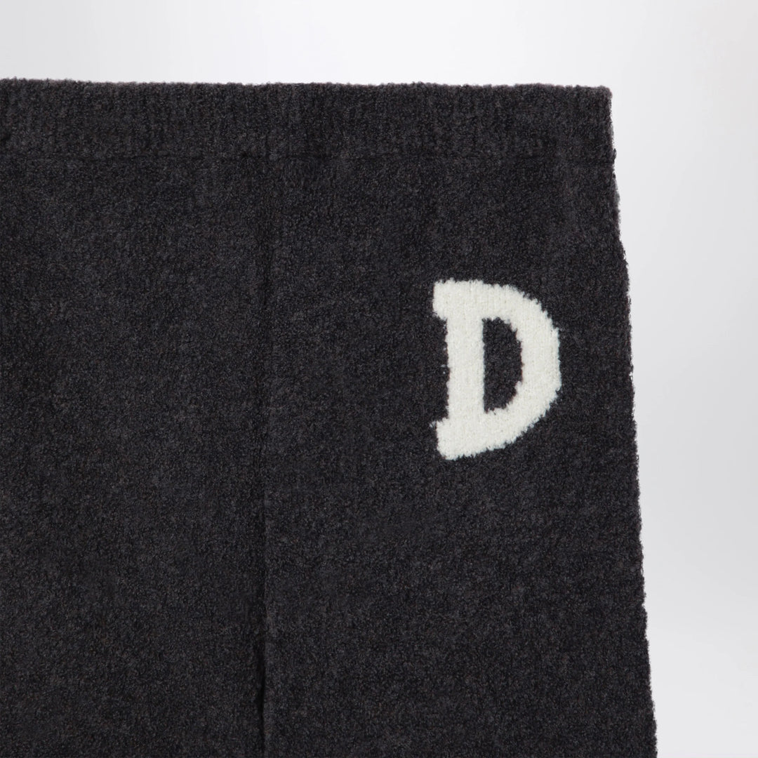 Douuod - Ebony brown bouclé knit trousers