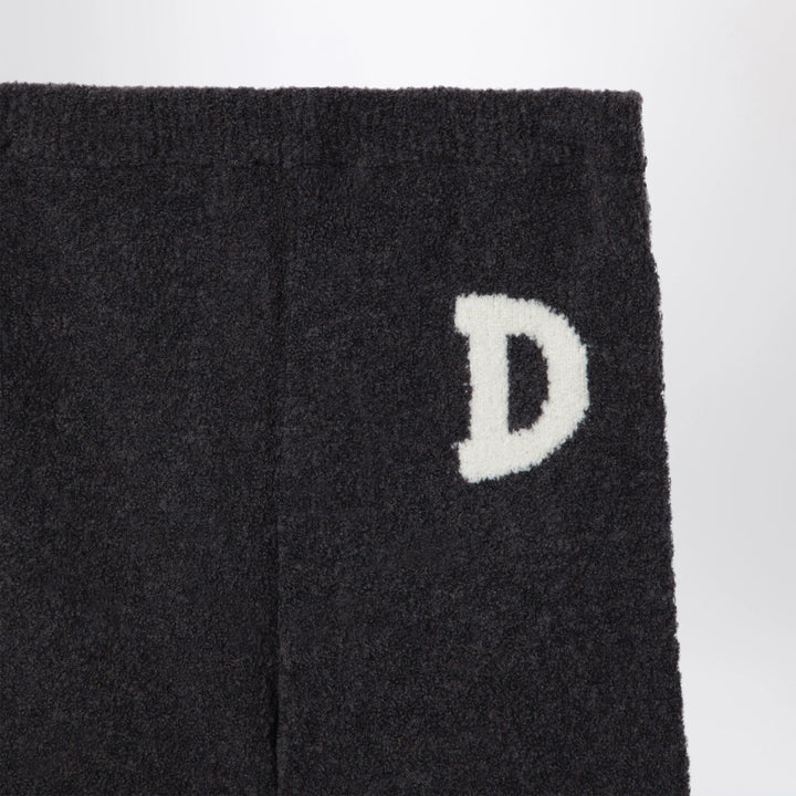 Douuod - Ebony brown bouclé knit trousers