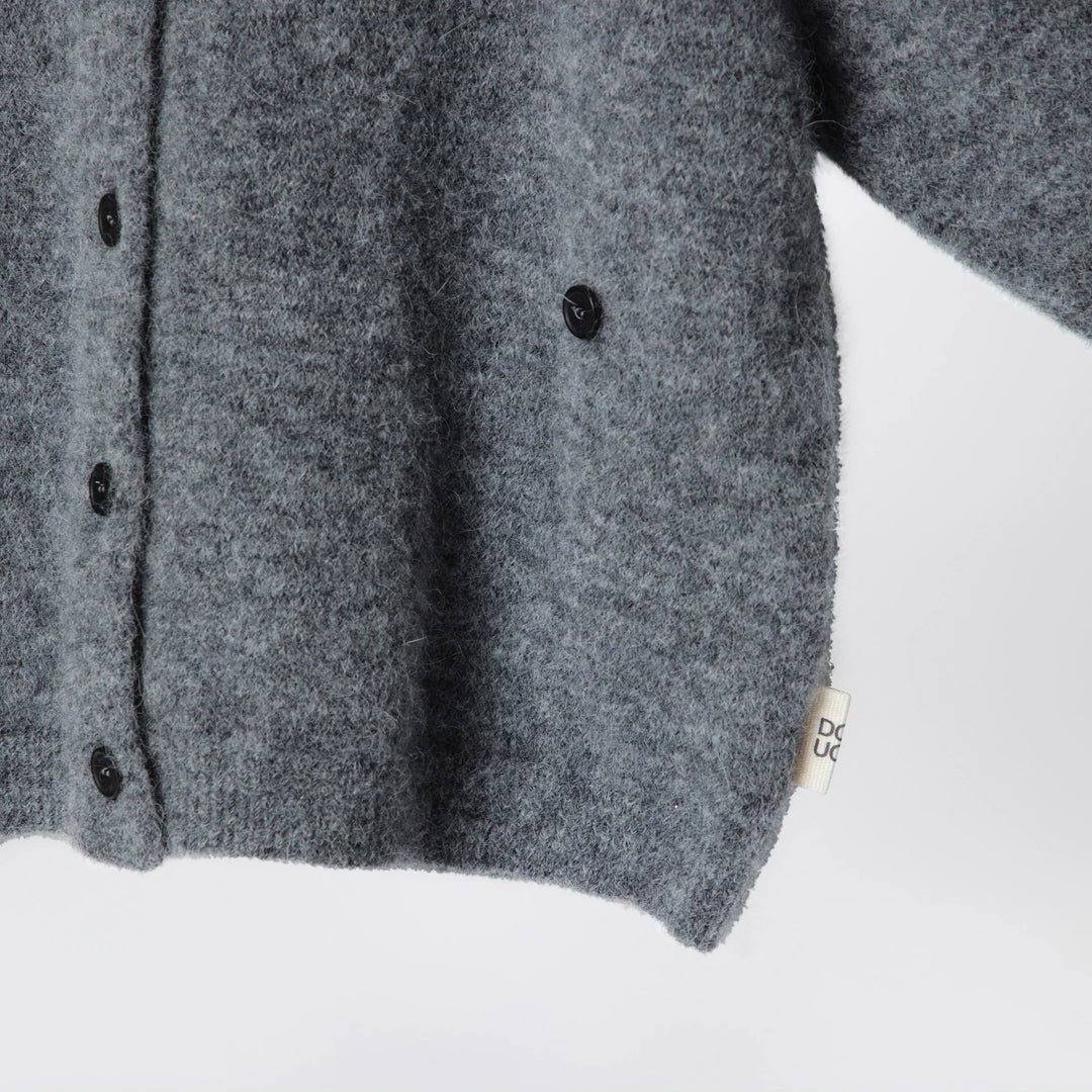 Douuod - Grey mélange alpaca-blend cardigan