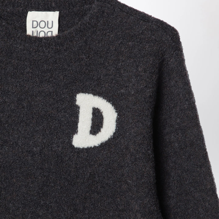 Douuod - Ebony brown bouclé knit sweater