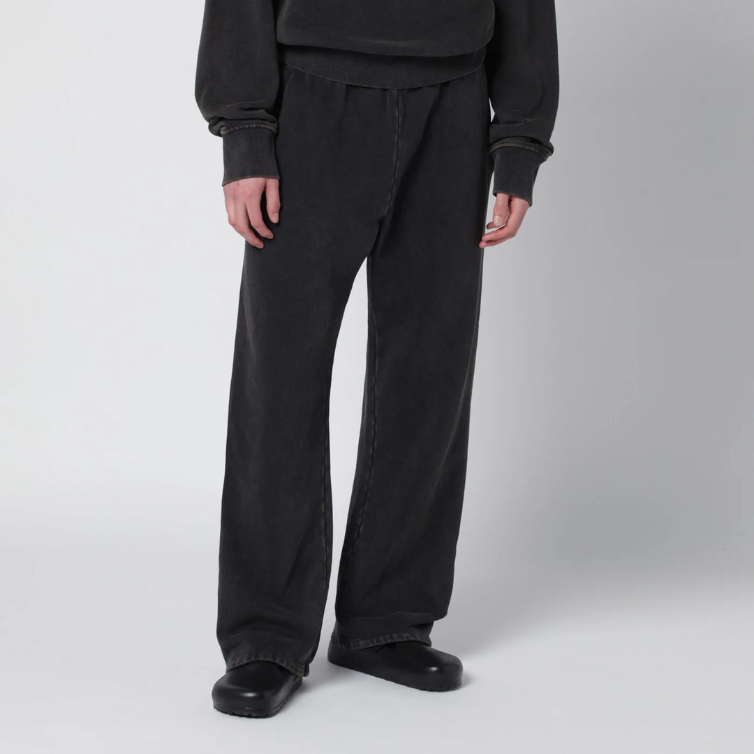 Entire Studios - Washed black cotton jogging trousers