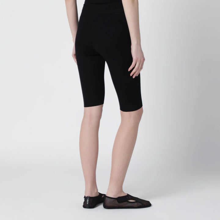 Entire Studios - Black short leggings in viscose jersey