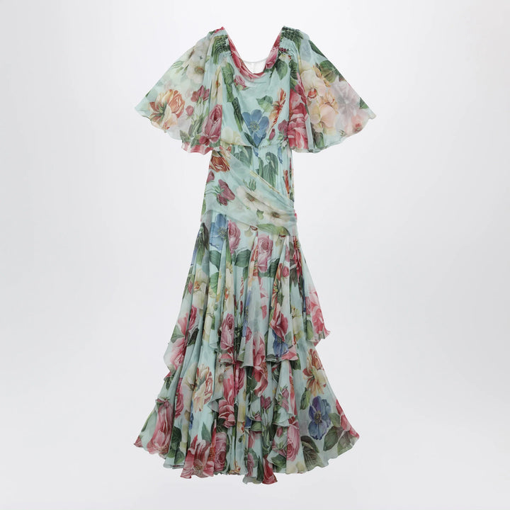 Dolce&amp;Gabbana - Long floral chiffon dress