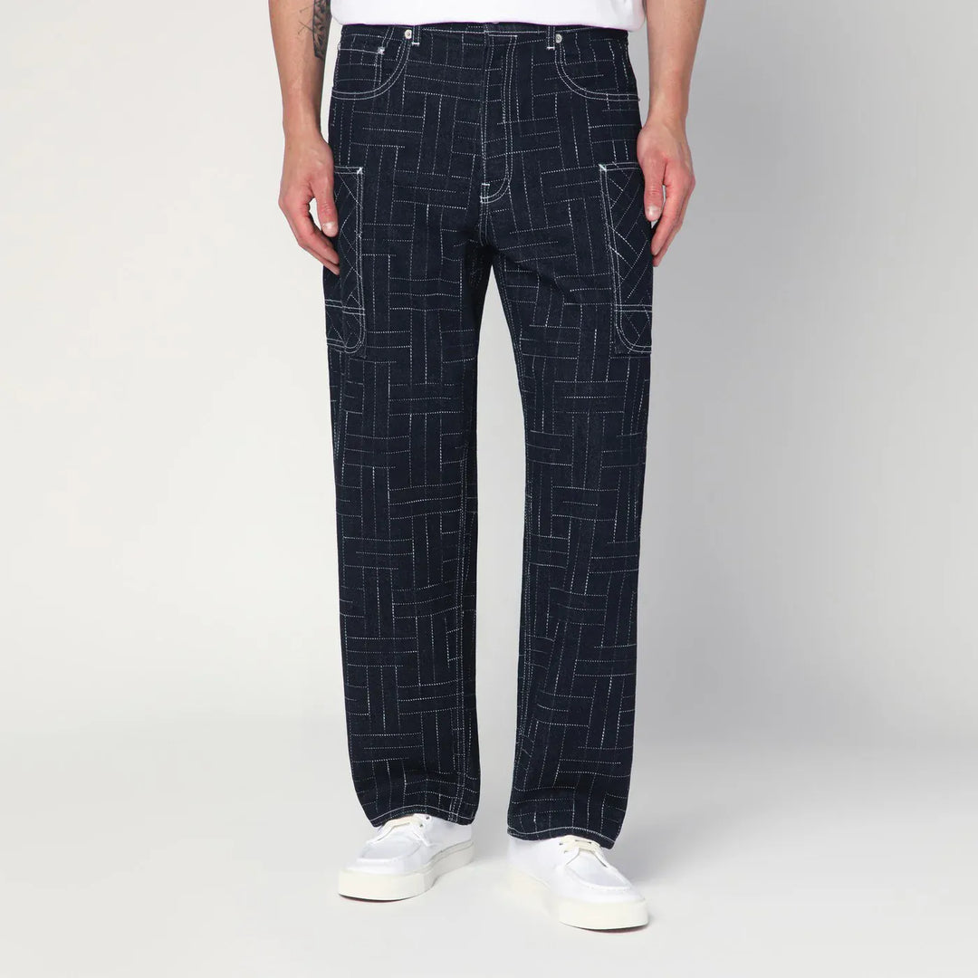 KENZO - Kenzo Waves blue cargo jeans Brand Apparel & Accessories > Clothing > Pants 34