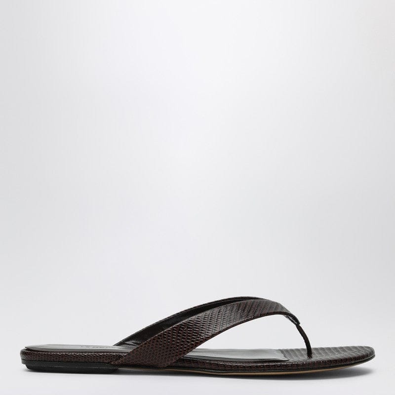 Shoes Le Monde Béryl - Brown leather flip-flops - 37,5 IT Brand