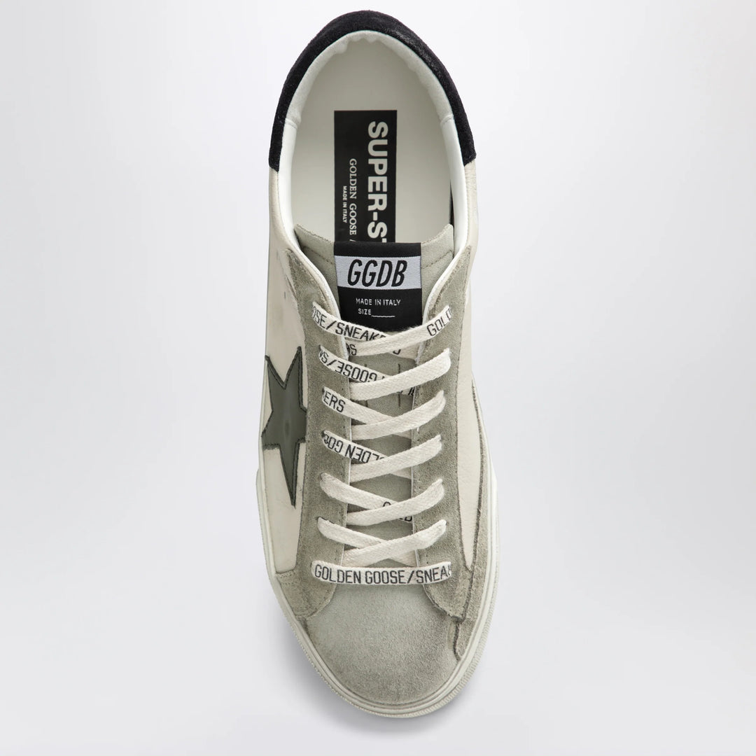 Golden Goose - Super-Star sneakers in cream/olive green/blue