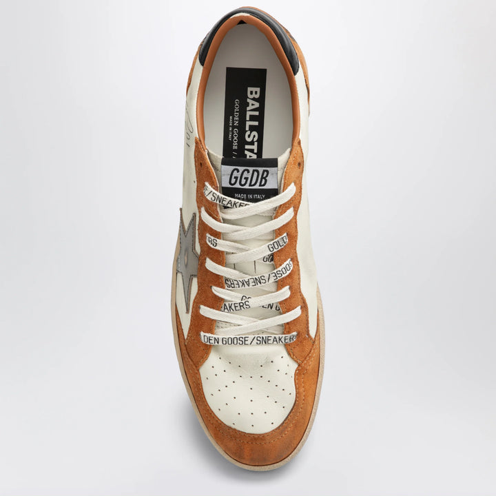 Golden Goose - Ball Star sneakers in white/beige/brown/olive