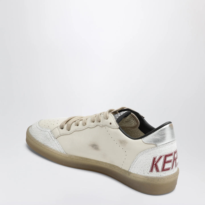 Golden Goose - Ball Star sneakers in butter beige/white/red