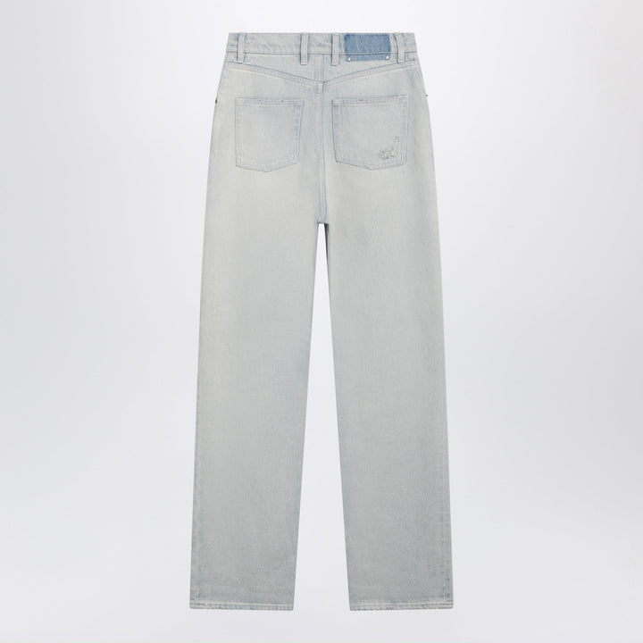 Golden Goose - Light blue jeans with cabochon crystals