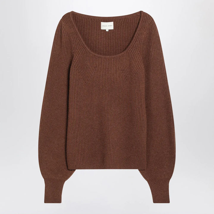 LouLou De Saison - Brown ribbed cashmere jumper Brand Shirts &amp; Tops XS