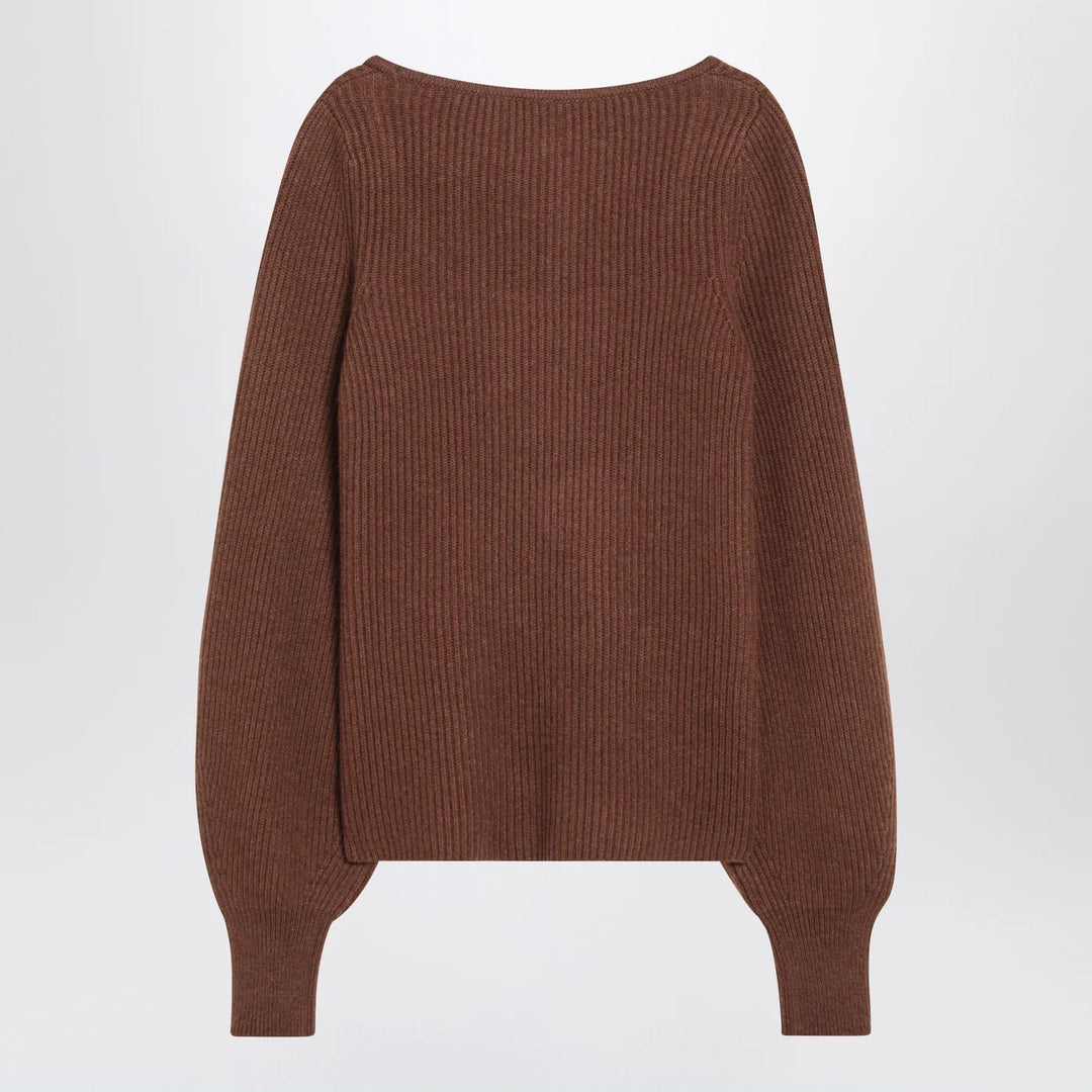 LouLou De Saison - Brown ribbed cashmere jumper