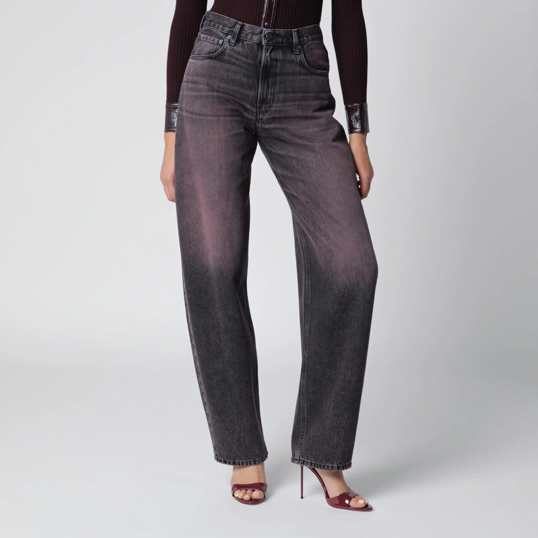 HAIKURE - Washed black-pink denim jeans