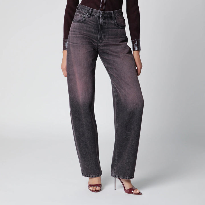 HAIKURE - Washed black-pink denim jeans