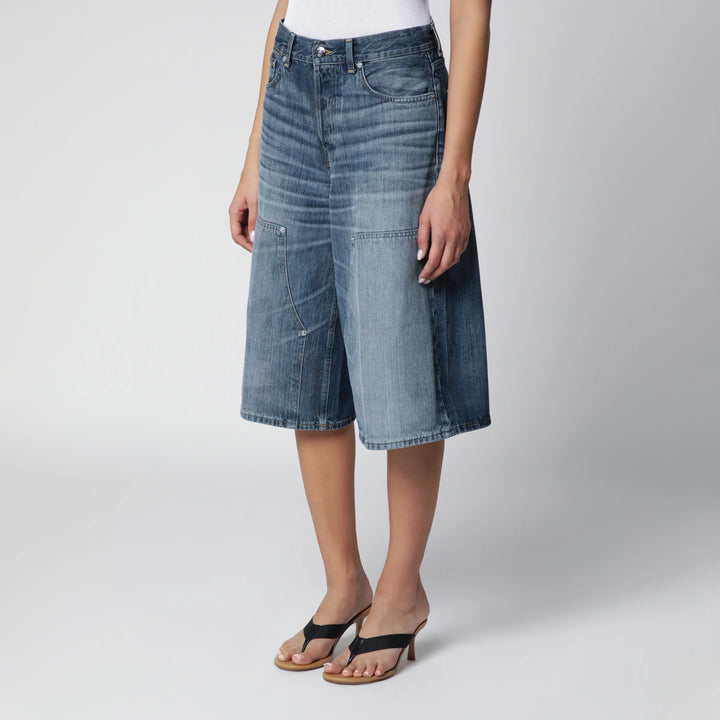 HAIKURE - Haikure wide Bermuda shorts in Blue Ryder denim