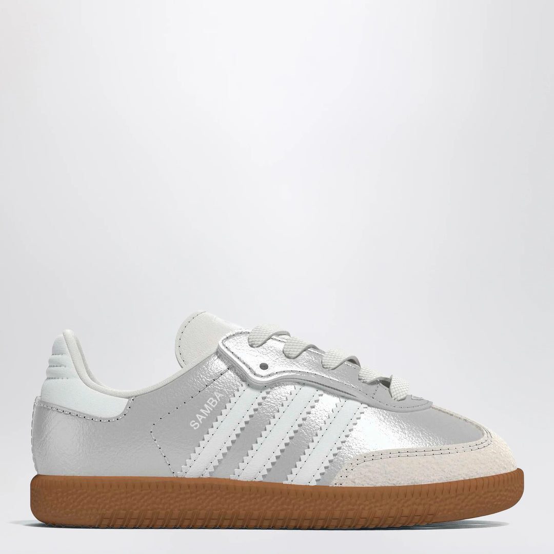 adidas Originals - Samba Silver Metallic Sneakers with Elastic Laces