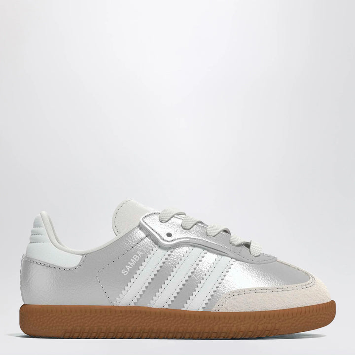 adidas Originals - Samba Silver Metallic Sneakers with Elastic Laces