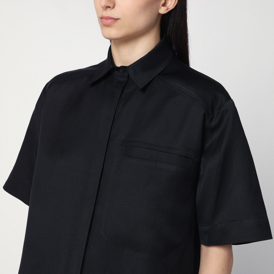 LouLou De Saison - Black shirt in viscose and linen