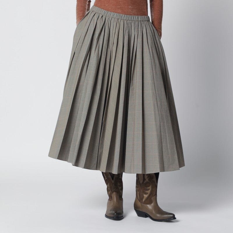 Skirts 6397 - Checked pleated midi skirt - XS Brand