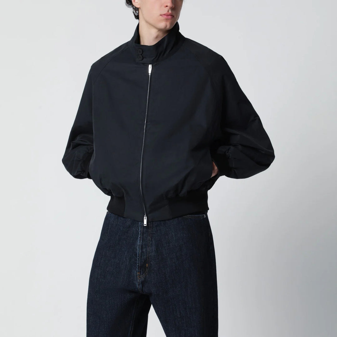 STUDIO NICHOLSON - Over bomber jacket ink blue cotton-blend