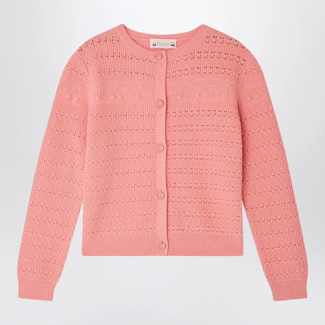 Bonpoint - Mia cardigan with cherries and musical notes in wool blend
