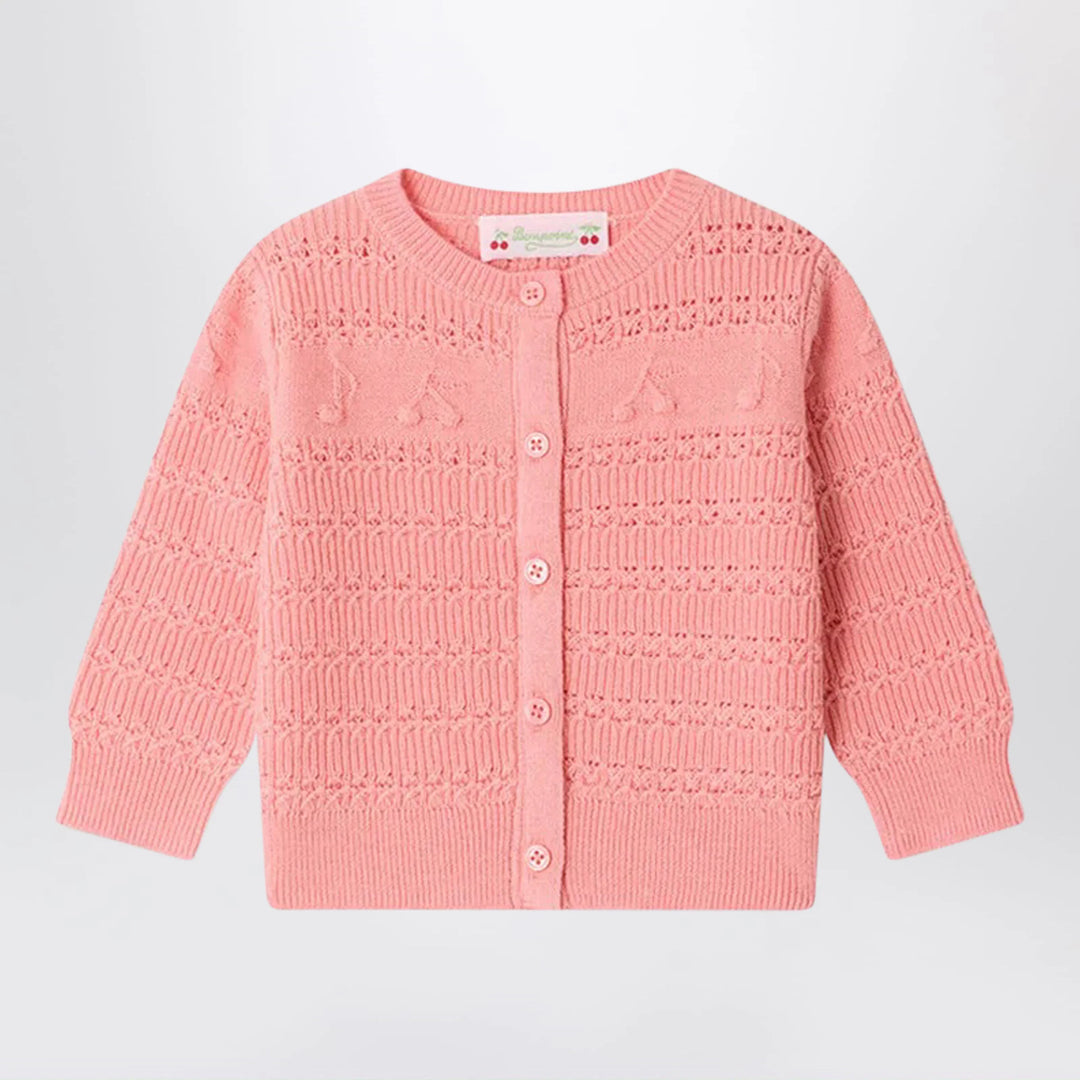 Bonpoint - Mahana cardigan with cherries and musical notes in wool blend