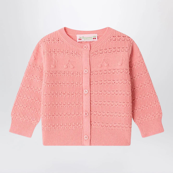 Bonpoint - Mahana cardigan with cherries and musical notes in wool blend