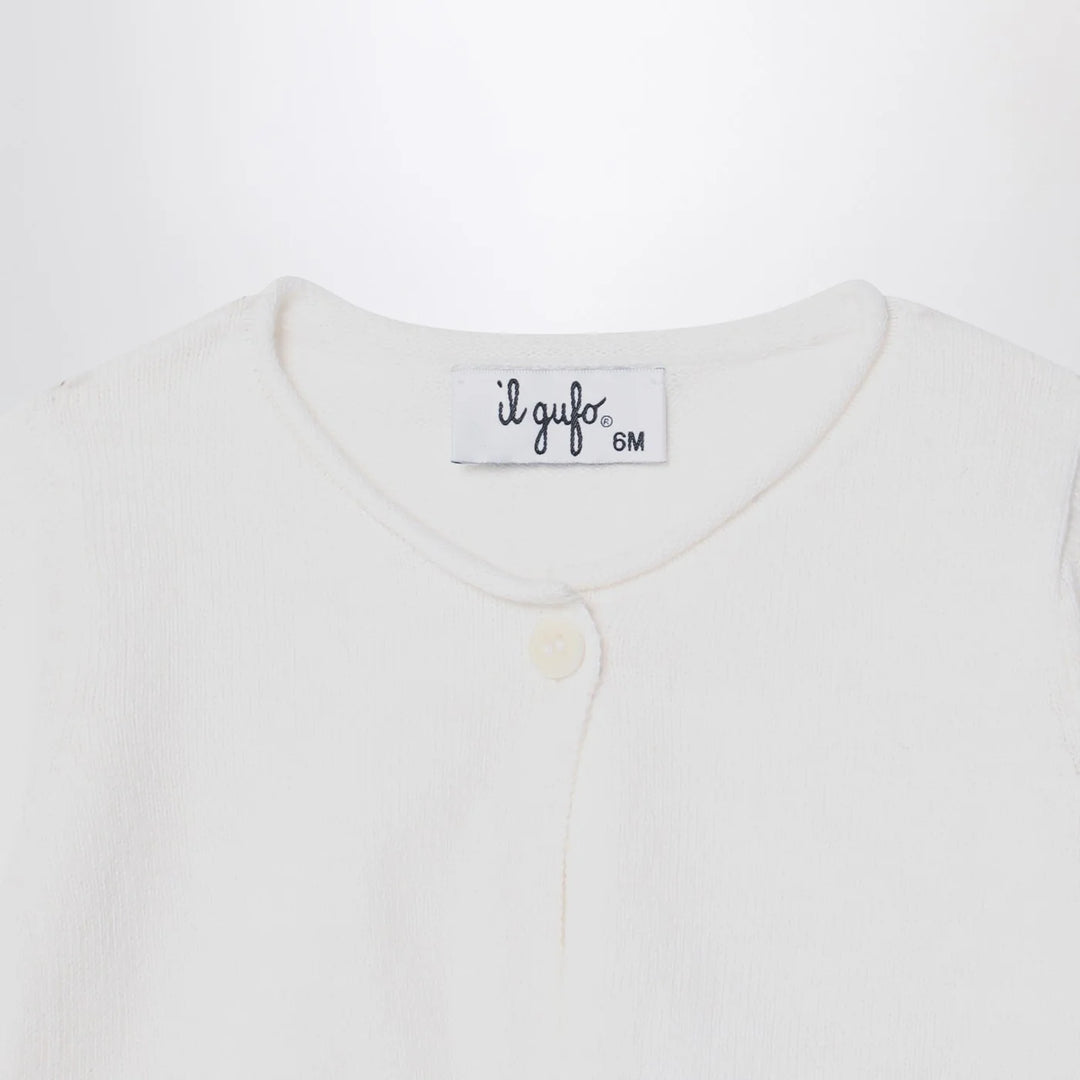 Il Gufo - Short wrap cardigan white milk