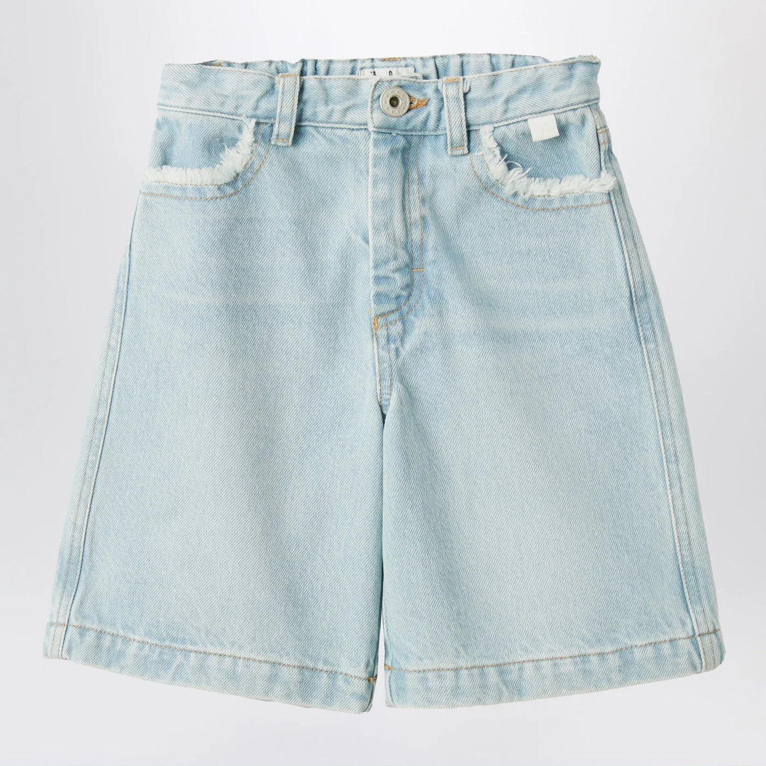 Il Gufo - Light blue denim Bermuda