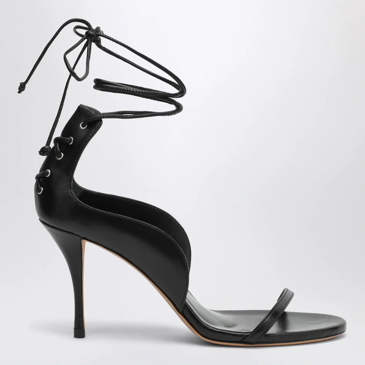 Jude - Issa black leather sandals
