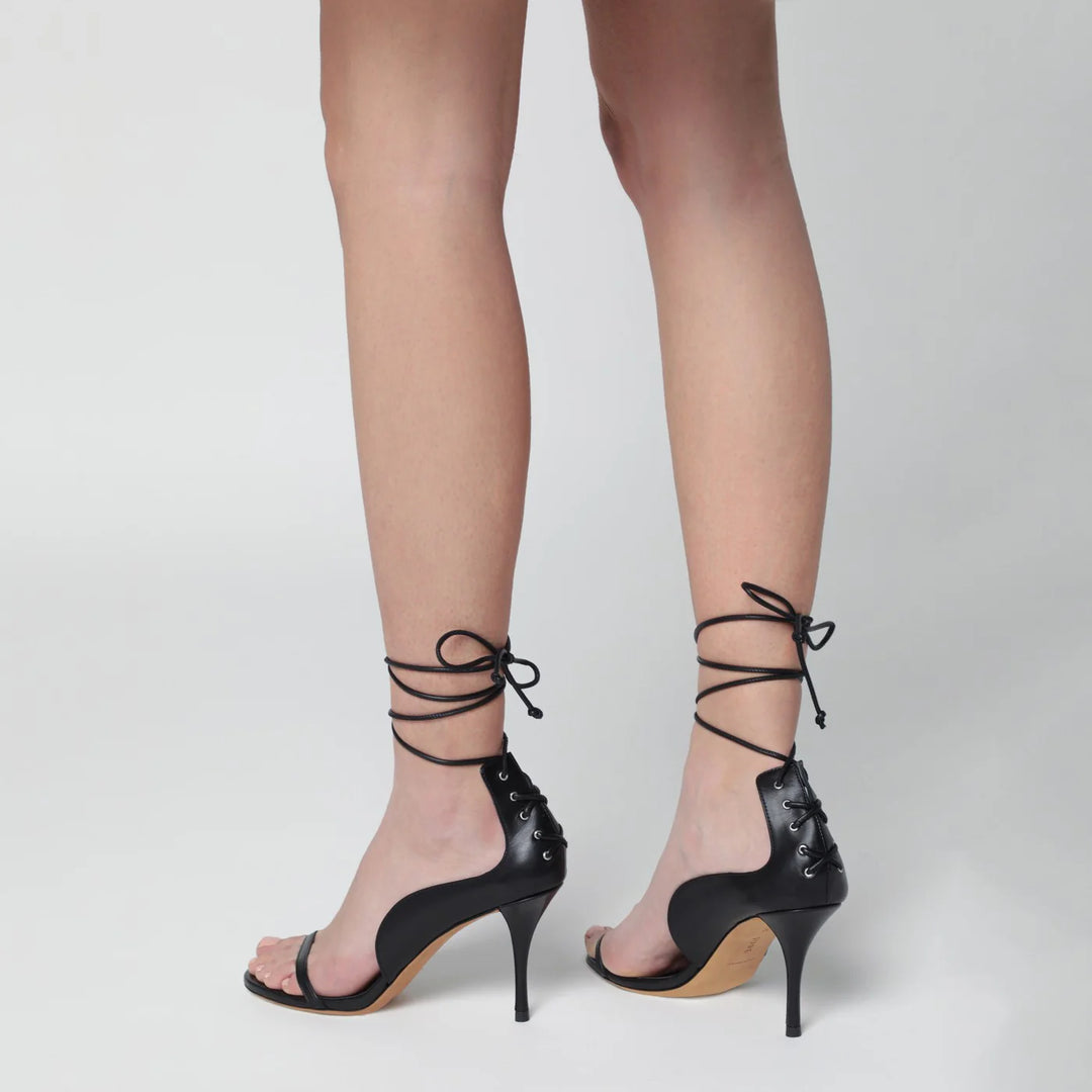Jude - Issa black leather sandals