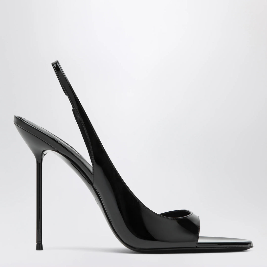 Paris Texas - Black patent slingback sandals