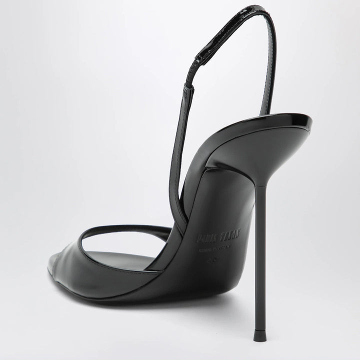 Paris Texas - Black patent slingback sandals