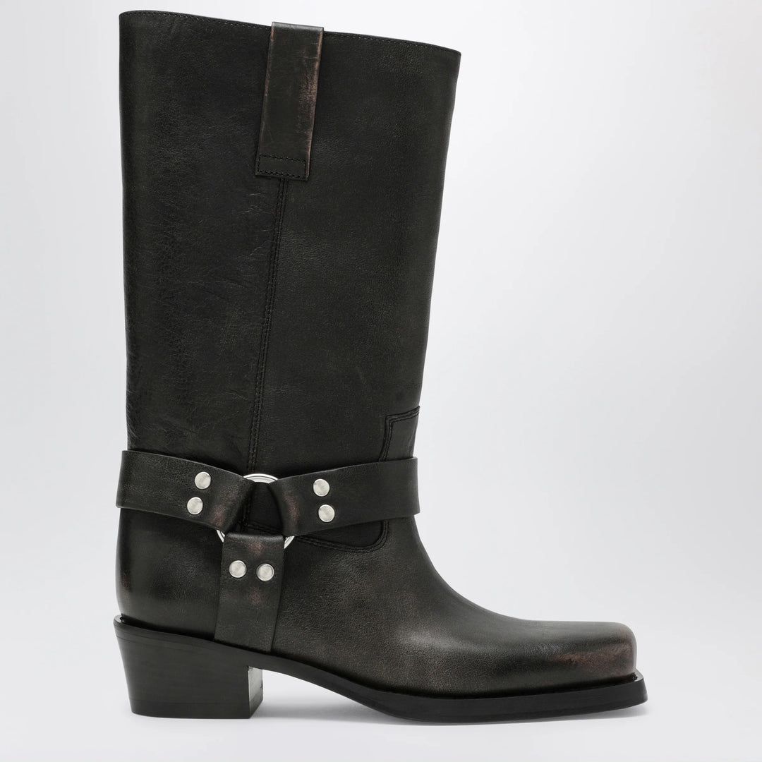 Paris Texas - Black Roxy boot in brushed leather