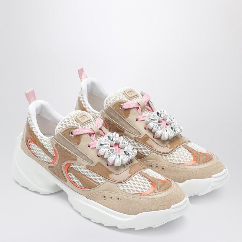 Shoes ROGER VIVIER - Viv’ on the Run beige/white leather and fabric sneaker - 40 IT Brand