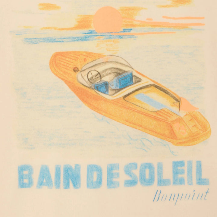 Bonpoint - Thibald écru T-shirt with Bain de Soleil print