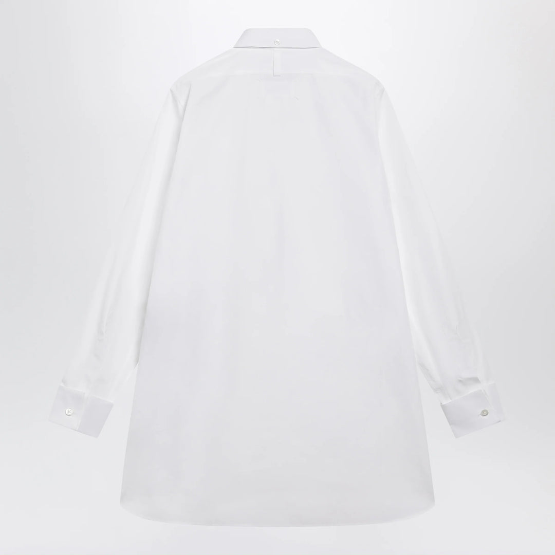 Maison Margiela - Long-sleeve cotton poplin shirt in white